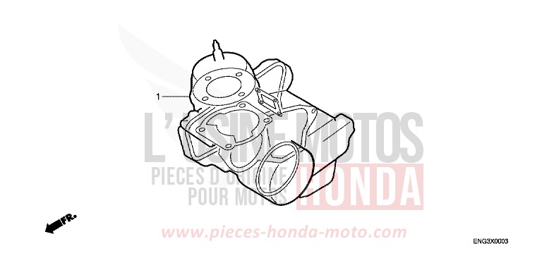 TROUSSE DE JOINT de CR80R "Grandes Roues" FLASH RED (R119) de 1985